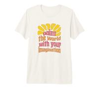 Paint The World with Your Imagination Groovy Premium T-Shirt