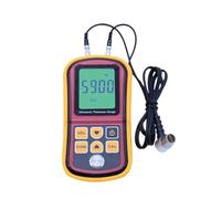 Paint thickness meter, Digital Ultrasonic Thickness Gauge Tester LCD Display Metal Glass 1.2-225mm Sound Velocity Meter 0.1mm Resolution Portable Paint Depth Gauge(With EVA box)