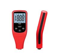 Paint thickness meter, TC200 Coating Thickness Gauge 0.1 micron/0-1500 Car Paint Film Thickness Tester Measuring FE/NFE Russian Manual Paint Tool Portable Paint Depth Gauge(Red)