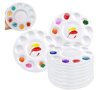 Paint Tray Palette 24PCS Plastic Painting Palette with 10 Wells Washable Paint Plate for Acrylic Oil Watercolor Craft Supplies DIY Art Painting