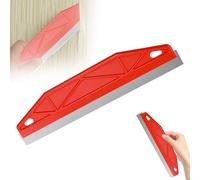 Paint Trim Guard 12 Inch, Multi-Purpose Paint Edging Tool Paint Shield Painter, Stainless Steel Straight Edge Painters Tool, Paint Cutting in Tools for Painting, Repairing Cutting Wallpaper (Red)