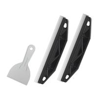 Paint Trim Guard, 2 Pieces 12 Inches Stainless Steel Multi-Purpose Wallpaper Straight Edge Tool for Paint Smearing Repairing, Paint Guide Measurement, with 1 Piece Plastic Scraper