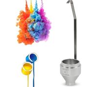 Paint Viscosity Cup, Portable Stainless Steel Immersion Viscosity Cup for Measuring Ink and Coating, 100ml Volume, Optional 4/6mm Flow Nozzle Diameter
