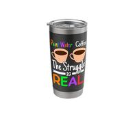 Paint Water Coffee The Struggle is Real Painter Stainless Steel Insulated Tumbler