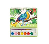 Paint with coloring book for the - pad art travel 24 pages brush, 8 colors paint | Water activity bookmarks set boys and girls, creative birthday gift, -free