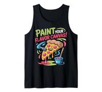 Paint Your Flavor Canvas! Funny Pizza Art Design Tank Top