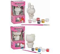 Paint Your Own Hello Kitty & My Melody Figures Set - Arts and Crafts Painting Activity Kit for Kids - Includes Assorted Paints & Paintbrush - for Children Aged 3+ - Hello Kitty Models Painting Set