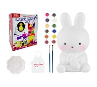 Paint Your Own Lamp in the Shape of a Bunny - PVC, Painted Rabbit Lamp Set, Shaped Rabbit Light | Lamp with Animals, Coloring Toy with Night Light for