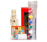 Paint Your Own Nutcracker,7 Inch Wood Christmas Decorations | Decorative Figure Crafts,for Kids Adults Craft Enthusiasts Art Teachers Home Decorators Family Bonding Party Favors School Projects
