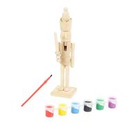 Paint Your Own Nutcracker, Wooden Nutcracker Soldier, Unfinished Puppet Walnut Soldier Figure, For Christmas Kids DIY Art Craft Gift Decoration