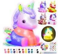Paint Your Own Unicorn Lamp Kit, Art Supplies & Crafts Kit, DIY Night Light for Kids 6-12, Diamond Set for girl 8-12, Painting Kit for Girls Boys, Toy Child Birthday Gift Ages 3 4 5 6 7 8 9 10 11 12+