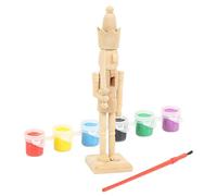 Paint Your Own Wooden Nutcracker Soldiers,18.5cm Unfinished Nutcrackers To Paint Christmas Wooden Nutcracker Soldier Ornaments Unfinished Figures Puppet DIY Christmas Decorations For Kids Teens Adults