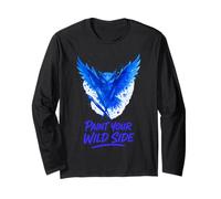 Paint Your Wild Side Owl Brush Splash Long Sleeve T-Shirt