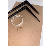 Paintable 18mm Thick Mdf Shelf Kit Single Unit Black Brackets Free Delivery