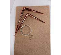 Paintable 18mm Thick Mdf Shelf Kit Single Unit Copper Brackets Free Delivery