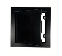 Paintable Access Panel, High-Grade Panels for Inspection Hatch, Fuse Box Cover Cabinet Wall Ceiling, Conceals Wires Meters Pipes Fits Flush to Surfaces, Opening Flap Cover Plate(Black,350x350mm)