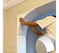 Paintable Arch Molding Set for Interior DoorwayDIY Curved HalfCircle Foam Trim Kit with Premade Rounded Corners (28x36x36cm / 11x14.2x14.2) Universal Design for Easy Installation