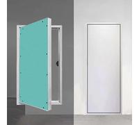 Paintable Attic Access Panel 12x36in - Magnetic Push Switch Drywall Door for Easy Loft Access, Concealed F Mount Design, Ideal for Homes & Hotels - Plasterboard h