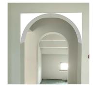 Paintable DIY Arch Doorway Kit - Foam, Hallway/Balcony/Bathroom Partition Elegant Archway Support Molding 2 Pieces,(9.1x9.1x9.1/23x23x23cm)