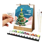 ,Paintable Monthly Desktop Calendar 2026 | Creative Hobby Art Supplies For Teacher School Home Family