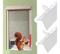 Paintable PVC Window Light Blocker, 20-92 Inch Self Adhesive Light Gap Blockers 2 PCS, White/Black/Gray Blocking Strips Outside Mount(White,50cm/20)