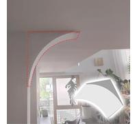 Paintable Seamless Foam Door Arch Kit, 7" 9" 13" 15" 19" 21" Arch Doorway Kit Corners, DIY Doorway Arch Kit for Creating Circular Door Openings(2pcs,7.5x7.5x7.5in)