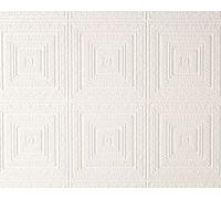 Paintable Wallpaper Big Squares Expanded Textured Vinyl White Luxury AS Creation