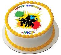 PAINTBALL DESIGN 7.5 PREMIUM Edible RICE CARD Cake Topper D1