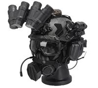 Paintball Fast Helmet Set, with Detachable Airsoft Goggles Half-Face Mask Tactical Headphones NVG Device Model, for Outdoor Sports Cosplay BBS Game