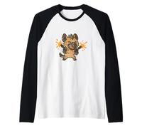 Paintball Hyena Mascot Dual Shot Raglan Baseball Tee