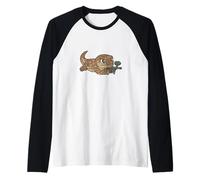 Paintball Lizard Player Raglan Baseball Tee