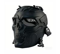 Paintball Tactical Skull Mask Protective Gear Full Face Grey Clear Lens Mask for Hunting Cosplay CS Wargame Halloween