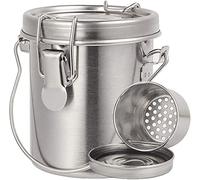 Paintbrush Washer Brush Cleaner Stainless Steel Painting Brush Washing Barrel Cup Pot with Lid & Filter Screen for Oil Painting Watercolor, Art Supplies