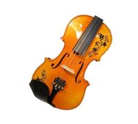 Painted 4/4 Violin Strong Sound Selected Back Pattern Bright Brown Top