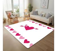 Painted Arrow Through The Heart Door Mats 80x150cm Runner Rug Geometric Heart Carpet Mat for Bedroom Living Room Hallway Kitchen Front Door Entrance Decor Washable Area Rug