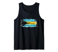 Painted Bahamas Flag - Travel - Cruise - Caribbean Tank Top