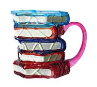 Painted Book Mug, Creative 3DPainted Books Coffee Cup, Glass Novelty Reading Coffee Cup, Glass Stack Shaped Mark Cups for Literature Lover