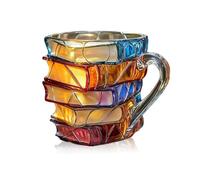 Painted Book Mug Fun Reading Coffee Mugs with Charming Book Theme Design Unique Mug for Hot Or Cold Brews Gifts for for Books Lovers, Teachers, Literary Friends