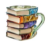 Painted Book Mug, Funny Novelty Reading Coffee Cup, Books Mugs for Booklovers, Drinking Cups for Tea Milk Water