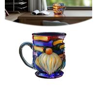 Painted Book Mug, Funny Novelty Reading Coffee Cup with Charming Book-Themed Designs,with Spoon,Novelty 3D Painted Books Coffee Mug,Glass Stack Shaped Mark Cup for Literature Lover (E)