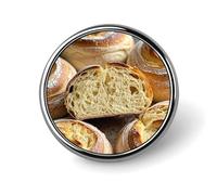 Painted Bread Button Pin Personalized Metal Lapel Pins Badges Classic Round Brooch Pin Novelty Unique Enamel Pins Cute Funny Pinback Button Badge for Jackets Backpacks Bags Coat