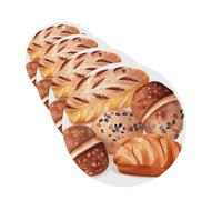 Painted Bread Car Air Fresheners Cards 4 Pcs Hanging Fragrance Scented Cards Long-Lasting Car Aromatherapy Tablets for Wardrobe Bathroom Car Interior Mirror Pendant Gifts