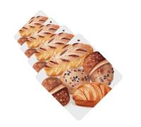 Painted Bread Car Air Fresheners Cards 4 Pcs Hanging Fragrance Scented Cards Long-Lasting Car Aromatherapy Tablets for Wardrobe Bathroom Car Interior Mirror Pendant Gifts