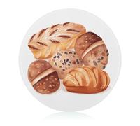 Painted Bread Cutting Board, Round Tempered Glass Chopping Block Unique Kitchen Cutting Boards for Pizza, Vegetables, Fruits, Cheese And Charcuterie
