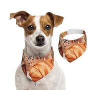 Painted Bread Dog Bandanas,Summer Bandanas for Dogs Washable Adjustable Dog Triangle Scarf Bibs Cute Pet Bibs for Medium Large Dogs Puppy and Cats Small
