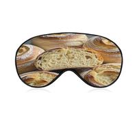 Painted Bread Eye Mask, Adjustable Strip, Blocks Light Sleep Mask, Sleep Eye Mask for Night Sleeping Travel Nap 8.1 * 4.1 Inches