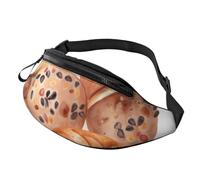 Painted Bread Fanny Pack for Men Women Crossbody Waist Bag Waterproof Sports Belt Bag Outdoor Hip Pack