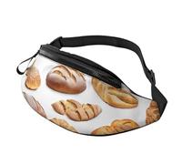 (Painted Bread) Fanny Pack Waist Bag Adjustable Shoulder Strap Bum Bag for Men Women Travel Hiking Running
