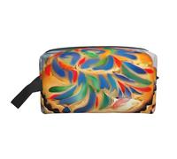 Painted Bread Print Storage Bag - Travel Cosmetic Makeup Bags, Dopp Kit, Toiletry Organizer, Portable Zipper Purse
