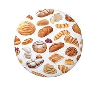Painted Bread Round Badge - Durable Tinplate Design With Full Single-Sided Print, Perfect For Custom Gifts & Apparel Decoration